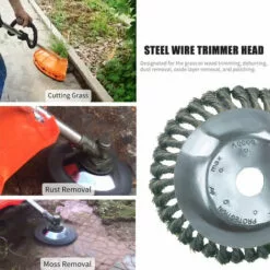 LIFCAUSAL Tête De Coupe Débroussailleuse Tête De Tondeuse à Gazon D'extérieur Tête De Rasoir En Fil D'acier Accessoires De Tête De Coupe Outil De Mangeur D'herbe Remplacement Extra Résistant Pour Meuleuses D'angle De Peinture Antirouille -Tondeuse Boutique 52587636 5