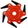 QERSTA Lame De Tondeuse à Gazon En Dents De Scie, Tête De Tonte à Six Lames, Accessoires De Désherbage Agricole 0,5 Lame Noire à Corps Rouge -Tondeuse Boutique 53259516 1