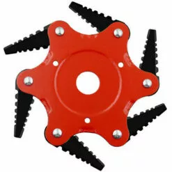 QERSTA Lame De Tondeuse à Gazon En Dents De Scie, Tête De Tonte à Six Lames, Accessoires De Désherbage Agricole 0,5 Lame Noire à Corps Rouge