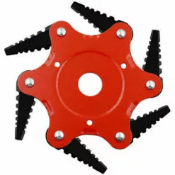 QERSTA Lame De Tondeuse à Gazon En Dents De Scie, Tête De Tonte à Six Lames, Accessoires De Désherbage Agricole 0,5 Lame Noire à Corps Rouge -Tondeuse Boutique 53259516 5