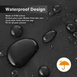 HKLFFJA Housse Pour Tondeuse à Gazon, étanche, Anti-poussière Et Anti-UV, En 190T, Avec Cordon De Serrage Et Sac De Rangement Pour Extérieur/intérieur - 188 X 99 X 63,5 Cm -Tondeuse Boutique 55030944 3
