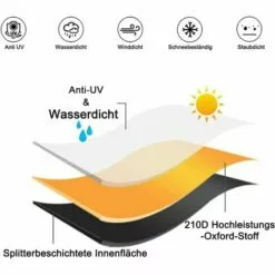 HKLFFJA Housse De Protection Pour Tondeuse à Gazon, 193 X 112 X 64 Cm, Housse De Protection Avec Cordon De Serrage Et Sac De Rangement, Aux Intempéries, Housse De Protection Pour Tracteur De Pelouse -Tondeuse Boutique 55030965 4