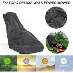 HKLFFJA Housse De Protection Universelle Pour Tondeuse à Gazon, 210D, étanche, Avec Cordon De Serrage Et Sac De Rangement (S) -Tondeuse Boutique 55030992 3