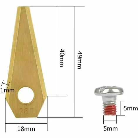 GUAZHUNIFR 18pcs Lames De Rechange Pour Titane Accessoires Pour Tondeuses Robot+ 18Pcs Vis, Lame De Rechange Pour Robot Tondeuse Lame Compatible Avec Bosch Tondeuse,Guazhuni 4 GUAZHUNIFR 18pcs Lames De Rechange Pour Titane Accessoires Pour Tondeuses Robot+ 18Pcs Vis, Lame De Rechange Pour Robot Tondeuse Lame Compatible Avec Bosch Tondeuse,Guazhuni – Image 2