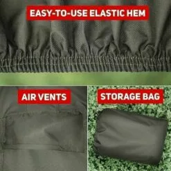 HKLFFJA Couverture De Bâche De Tondeuse À Gazon Couverture De Capot Pour Tracteur À Gazon 210D Fibres De Polyester Imperméable À L'eau Protection UV Couverture De Protection Garage Protection Contre -Tondeuse Boutique 55254624 4