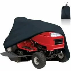 HKLFFJA Tondeuse À Siège Tracteur Cover-210D Polyester Oxford Couverture De Stockage, Protection UV Étanche Extérieur, Sac À Cordonnet De Stockage, Convient Decks Jusqu'à 54"