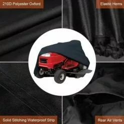 HKLFFJA Tondeuse À Siège Tracteur Cover-210D Polyester Oxford Couverture De Stockage, Protection UV Étanche Extérieur, Sac À Cordonnet De Stockage, Convient Decks Jusqu'à 54" -Tondeuse Boutique 55254626 3