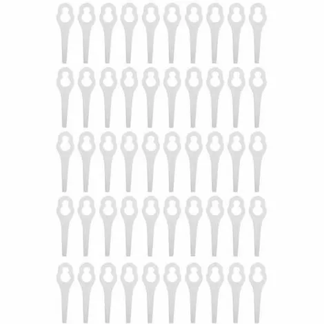 Lot De 50 Lames De Tondeuse à Gazon En Plastique Blanc FUIENKO 3 Lot De 50 Lames De Tondeuse à Gazon En Plastique Blanc FUIENKO