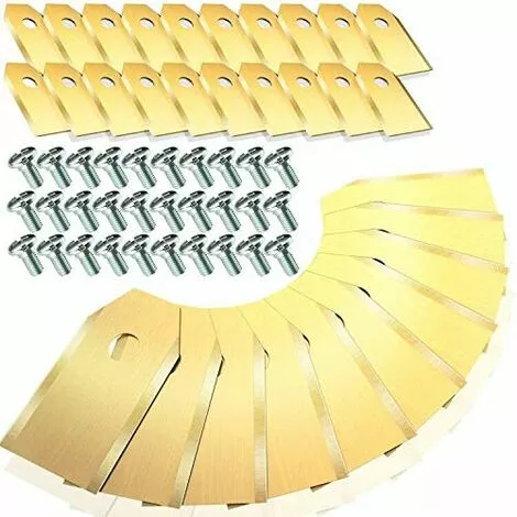 Lames De Rechange HOMEALEXA 30 X En Titane Pour Tous Les Tondeuses De Jardin Automower Husqvarna/Gardena/Yard Force/Automower Robuste (3.1 G / 0.75 Mm) Avec Vis 3 Lames De Rechange HOMEALEXA 30 X En Titane Pour Tous Les Tondeuses De Jardin Automower Husqvarna/Gardena/Yard Force/Automower Robuste (3.1 G / 0.75 Mm) Avec Vis