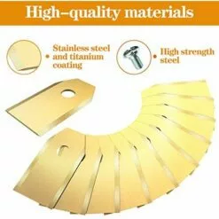 Lames De Rechange HOMEALEXA 30 X En Titane Pour Tous Les Tondeuses De Jardin Automower Husqvarna/Gardena/Yard Force/Automower Robuste (3.1 G / 0.75 Mm) Avec Vis 8 Lames De Rechange HOMEALEXA 30 X En Titane Pour Tous Les Tondeuses De Jardin Automower Husqvarna/Gardena/Yard Force/Automower Robuste (3.1 G / 0.75 Mm) Avec Vis -Tondeuse Boutique 55310737 2