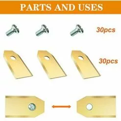 Lames De Rechange HOMEALEXA 30 X En Titane Pour Tous Les Tondeuses De Jardin Automower Husqvarna/Gardena/Yard Force/Automower Robuste (3.1 G / 0.75 Mm) Avec Vis 10 Lames De Rechange HOMEALEXA 30 X En Titane Pour Tous Les Tondeuses De Jardin Automower Husqvarna/Gardena/Yard Force/Automower Robuste (3.1 G / 0.75 Mm) Avec Vis -Tondeuse Boutique 55310737 4