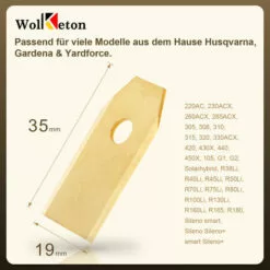 VINGO 30 Lames De Tondeuses-robots En Titane Pour Ardumower, Husqvarna Automower 0,75mm - Jaune 11 VINGO 30 Lames De Tondeuses-robots En Titane Pour Ardumower, Husqvarna Automower 0,75mm - Jaune -Tondeuse Boutique 55433297 5