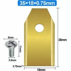 SUPERMARKET 30x LONGUE DURÉE Lames De TondeuseTondeuses Robotiques - Lame Robot Tondeuse En Titane + 30 Vis,Superma,or -Tondeuse Boutique 55490050 3