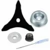 SUPERMARKET 3T Lame De Débroussailleuse Avec Kit D'entretien D'accessoire D'adaptateur De Lame De Tondeuse à Gazon De Machine De Jardinage Pour Mauvaises Herbes Fraîches Et Tondeuse,Superma,noir,1 Jeu De 5 Pièces -Tondeuse Boutique 55490068 1