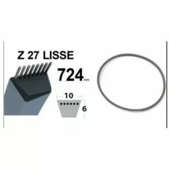 CYCLINGCOLORS Courroie Z27 10 Mm X 724 Mm Compatible Avec Honda CG35063800H0 Castelgarden 35063800/0 Tondeuse Tracteur Motoculteur -Tondeuse Boutique 55530148 2