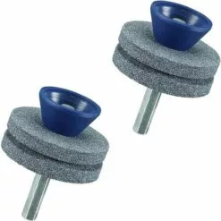 FR-LIFE BR-Vie 2 Affûteurs De Lame De Tondeuse à Gazon Double Couche,ésistant à L'usure Adapté à La Plupart Des Perceuses électriques Ou Perceuses à Main Professionnelle Accessoire Perceuse De Fichier Rotatif