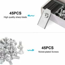 TINOR 45 X Lames De Couteau En Titane Pour Toutes Les Tondeuses Robotiques Husqvarn/Automower/ Yardforce/Gardena(3g-0.75mm) Avec 45 Vis, Lames De Rechange Pour Modèles 105,310,315,320,420,430x,r40i 11 TINOR 45 X Lames De Couteau En Titane Pour Toutes Les Tondeuses Robotiques Husqvarn/Automower/ Yardforce/Gardena(3g-0.75mm) Avec 45 Vis, Lames De Rechange Pour Modèles 105,310,315,320,420,430x,r40i -Tondeuse Boutique 56198375 5