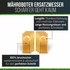 IRISFR 30 Lame De Rechange Qualité-Lames Compatible Avec Belrobotic Bigmow 0,5mm + Vis,lames De Tondeuse à Gazon,or,Lilaris 8 IRISFR 30 Lame De Rechange Qualité-Lames Compatible Avec Belrobotic Bigmow 0,5mm + Vis,lames De Tondeuse à Gazon,or,Lilaris -Tondeuse Boutique 56742781 3