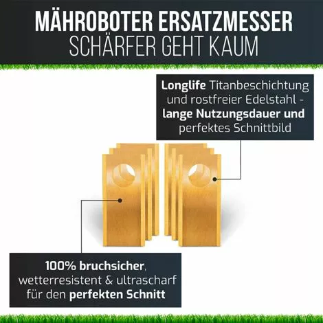 IRISFR 30 Lame De Rechange Qualité-Lames Compatible Avec Belrobotic Bigmow 0,5mm + Vis,lames De Tondeuse à Gazon,or,Lilaris 5 IRISFR 30 Lame De Rechange Qualité-Lames Compatible Avec Belrobotic Bigmow 0,5mm + Vis,lames De Tondeuse à Gazon,or,Lilaris – Image 3