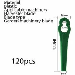 HKLFFJA Lot De 120 Lames De Rechange Pour Tondeuse à Gazon, Lame De Rechange En Plastique Pour Tondeuse à Gazon, Lames De Coupe Pour Tondeuse à Gazon, Lames De Rechange En Plastique(Vert) -Tondeuse Boutique 57020481 5