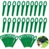 HKLFFJA 120pcs Lames En Plastique De Rechange Pour Coupe Bordure Lame De Tondeuse à Gazon Lames Pour Débroussailleuse Sans Fil Lames De Coupe De Remplacement Pour Jardin Pelouse (Vert) -Tondeuse Boutique 57020507 1