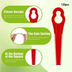 HKLFFJA 120pcs Lames En Plastique De Rechange Pour Coupe Bordure Lame De Tondeuse à Gazon Lames Pour Débroussailleuse Sans Fil Lames De Coupe De Remplacement Pour Jardin Pelouse (Vert) -Tondeuse Boutique 57020508 3