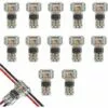 FLYME 12Pcs Connecteurs De Câble En T, 12V Etanches Connecteur De Fil Electrique à 2 Broches Connecteur Basse Tension Pour Connexion Electrique Temporaire / Audio / Vidéo / Eclairage -Tondeuse Boutique 57355370 1