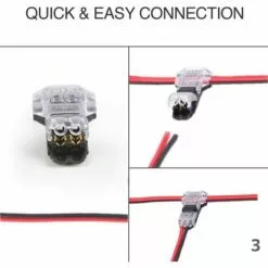 FLYME 12Pcs Connecteurs De Câble En T, 12V Etanches Connecteur De Fil Electrique à 2 Broches Connecteur Basse Tension Pour Connexion Electrique Temporaire / Audio / Vidéo / Eclairage -Tondeuse Boutique 57355370 5