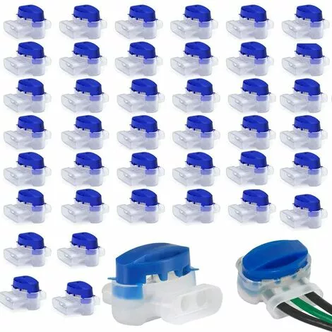 HKLFFJA Connecteurs De Câble,Set De Connecteurs De Câbles,Lot De 40 Connecteurs De Câble Remplis Des Résines,Étanches,Sûrs,Dénudage Inutile,pour Robot Tondeuse Jardin Extérieur Et Voiture 3 HKLFFJA Connecteurs De Câble,Set De Connecteurs De Câbles,Lot De 40 Connecteurs De Câble Remplis Des Résines,Étanches,Sûrs,Dénudage Inutile,pour Robot Tondeuse Jardin Extérieur Et Voiture