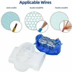 HKLFFJA Connecteurs De Câble,Set De Connecteurs De Câbles,Lot De 40 Connecteurs De Câble Remplis Des Résines,Étanches,Sûrs,Dénudage Inutile,pour Robot Tondeuse Jardin Extérieur Et Voiture 10 HKLFFJA Connecteurs De Câble,Set De Connecteurs De Câbles,Lot De 40 Connecteurs De Câble Remplis Des Résines,Étanches,Sûrs,Dénudage Inutile,pour Robot Tondeuse Jardin Extérieur Et Voiture -Tondeuse Boutique 57478687 4