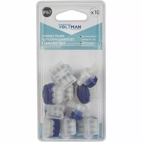 HKLFFJA DIO630001 Lot 10 Connecteurs Autodénudants/Etanches Ip 67, Bleu 3 HKLFFJA DIO630001 Lot 10 Connecteurs Autodénudants/Etanches Ip 67, Bleu