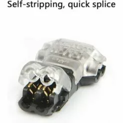 DECKON 12Pcs Connecteurs De Câble En T, 12V Etanches Connecteur De Fil Electrique à 2 Broches Connecteur Basse Tension Pour Connexion Electrique Temporaire / Audio / Vidéo / Eclairage -Tondeuse Boutique 57597798 4