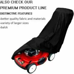 ABCRITAL Housses De Tondeuse À Gazon Imperméables - Housse De Protection Anti-Poussière En Polyester Oxford 210D Robuste Avec Sac De Rangement,122 * 47 * 35Cm -Tondeuse Boutique 57779331 2