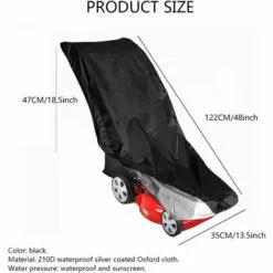 ABCRITAL Housses De Tondeuse À Gazon Imperméables - Housse De Protection Anti-Poussière En Polyester Oxford 210D Robuste Avec Sac De Rangement,122 * 47 * 35Cm -Tondeuse Boutique 57779331 4