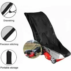 ABCRITAL Housses De Tondeuse À Gazon Imperméables - Housse De Protection Anti-Poussière En Polyester Oxford 210D Robuste Avec Sac De Rangement,122 * 47 * 35Cm -Tondeuse Boutique 57779331 5