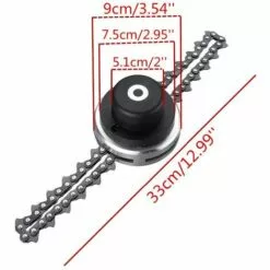 DONTODENT Tête De Fauche à Chaîne - Tête De Fauche à Chaîne - Tête De Faucheuse Irrigatrice - Tête De Faucheuse Sarcleuse - Noir - Entretoise Universelle 25.4mm 8 DONTODENT Tête De Fauche à Chaîne - Tête De Fauche à Chaîne - Tête De Faucheuse Irrigatrice - Tête De Faucheuse Sarcleuse - Noir - Entretoise Universelle 25.4mm -Tondeuse Boutique 57922239 2