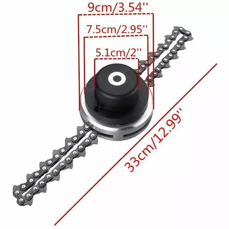DONTODENT Tête De Fauche à Chaîne - Tête De Fauche à Chaîne - Tête De Faucheuse Irrigatrice - Tête De Faucheuse Sarcleuse - Noir - Entretoise Universelle 25.4mm 4 DONTODENT Tête De Fauche à Chaîne - Tête De Fauche à Chaîne - Tête De Faucheuse Irrigatrice - Tête De Faucheuse Sarcleuse - Noir - Entretoise Universelle 25.4mm – Image 2