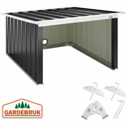 GARDEBRUK Garage Robot Tondeuse Métal Résistant Intempéries 4 Piquets De Terre Herbe Tonte Pultdach Anthrazit (de) 8 GARDEBRUK Garage Robot Tondeuse Métal Résistant Intempéries 4 Piquets De Terre Herbe Tonte Pultdach Anthrazit (de) -Tondeuse Boutique 57959510 2