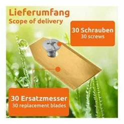 GUAZHUNIFR 30x Lames De Rechange En Acier Inoxydable Revêtu De Titane Compatible - Comprend Des Vis,GUA.B/bon 10 GUAZHUNIFR 30x Lames De Rechange En Acier Inoxydable Revêtu De Titane Compatible - Comprend Des Vis,GUA.B/bon -Tondeuse Boutique 58186844 4