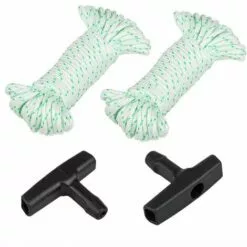 TANABATA Lot De 2 Cordes De Lanceur De 10 M (diamètre : 3 Mm), Cordon De Tirage Sonku Avec 2 Poignées De Lanceur Pour Tondeuse à Gazon Husqvarna Stihl Poulan - Vert