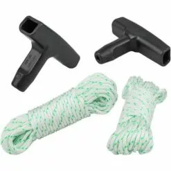 TANABATA Lot De 2 Cordes De Lanceur De 10 M (diamètre : 3 Mm), Cordon De Tirage Sonku Avec 2 Poignées De Lanceur Pour Tondeuse à Gazon Husqvarna Stihl Poulan - Vert -Tondeuse Boutique 58221118 3