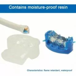 TINOR 20 Pièces Connecteurs De Câble Remplis Des Résines Connecteur Etanche 3 Trous Avec Pince Auto-Dénudante ABS Isolé Pour Les Tondeuses à Gazon Robotisées D'Extérieur, Les Jardins -Tondeuse Boutique 58345599 3