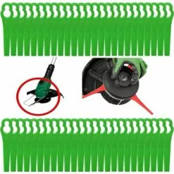 FVBJD 30 Pièces Lames En Plastique,Florabest Border Cutter, Lame De Tondeuse En Plastique Pour Coupe Bordure Florabest(La Couleur Verte)