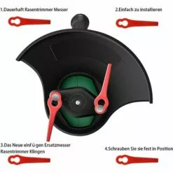 FVBJD 100 Pièces Lames En Plastique,Florabest Border Cutter, Lame De Tondeuse En Plastique Pour Coupe Bordure Florabest(La Couleur Verte) -Tondeuse Boutique 58677360 4