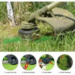 FVBJD Lames En Plastique De Rechange Pour Coupe-Bordures, 100 Lames De Rechange En Plastique Lames Plastique Lames De Tondeuse Pour Jardin Pelouse Tondeuse Accessoires(Vert) -Tondeuse Boutique 58677383 4