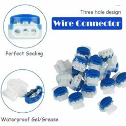 FVBJD 18 Pièces Connecteurs De Câble Remplis Des Résines, Connecteurs Pour Câble Périphérique, 314 Connecteurs De Câble Étanche 3 Trous, Parfait Pour Jardin & Extérieur Et Tondeuse Robot -Tondeuse Boutique 58758215 3