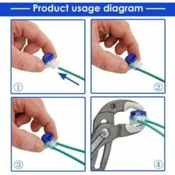 FVBJD 18 Pièces Connecteurs De Câble Remplis Des Résines, Connecteurs Pour Câble Périphérique, 314 Connecteurs De Câble Étanche 3 Trous, Parfait Pour Jardin & Extérieur Et Tondeuse Robot -Tondeuse Boutique 58758215 4