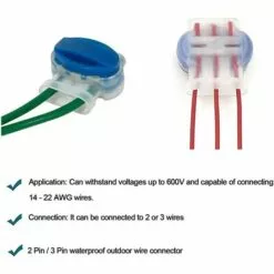 FVBJD Connecteurs De Câble Remplis Des Résines Pour Jardin & Extérieur Et Tondeuse Robot,50 Pièces -Tondeuse Boutique 58758244 3