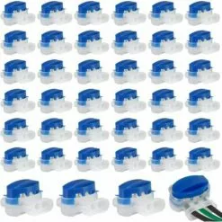 FVBJD Connecteurs De Câble Remplis Des Résines, 40 Pièces Connecteurs De Câble Robot Tondeuse Remplis Étanche 3 Trous Fils Électrique Sertis Gel Résine Pour Tondeuses à Gazon Robotiques Automower.