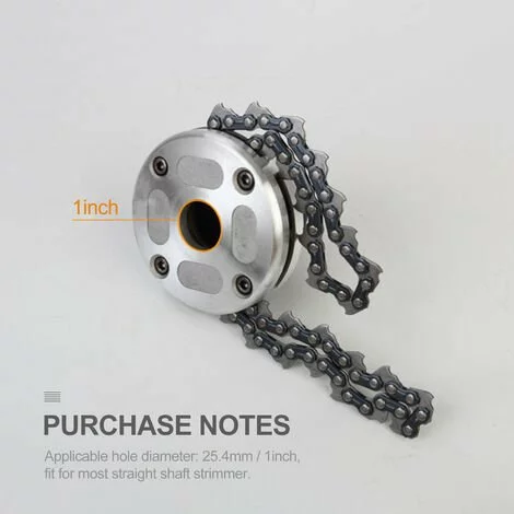 LIFCAUSAL Tête De Tondeuse Avec Lame De Coupe-chaîne à Bobine Tête De Tondeuse à Gazon D'extérieur Outil De Mangeur De Tête De Tondeuse En Acier Pour Remplacement De Tondeuse à Gazon à Arbres Droits 4 LIFCAUSAL Tête De Tondeuse Avec Lame De Coupe-chaîne à Bobine Tête De Tondeuse à Gazon D'extérieur Outil De Mangeur De Tête De Tondeuse En Acier Pour Remplacement De Tondeuse à Gazon à Arbres Droits – Image 2